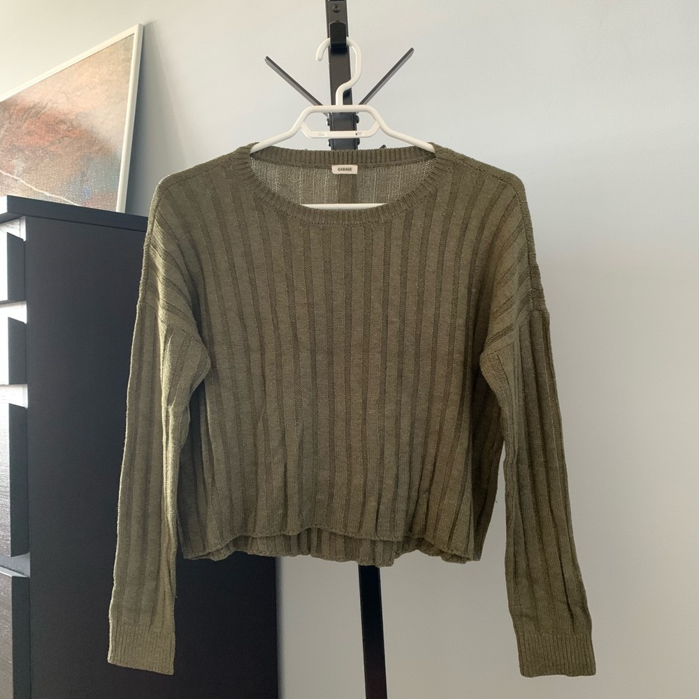 Garage Cropped Ribbed Sweater - Picture 2 of 3